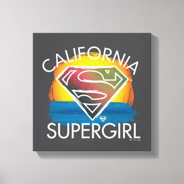 Lienzo Gráfico de Sunset de Supergirl de California (Anverso)
