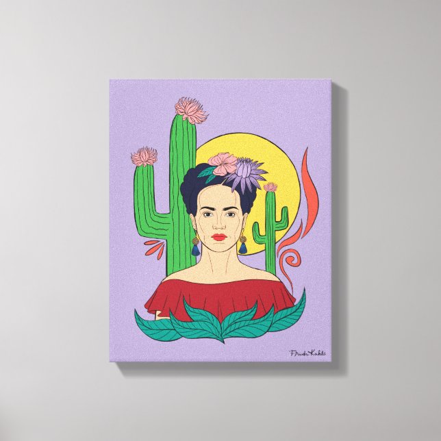 Lienzo Gráfico del desierto de Frida Kahlo (Anverso)