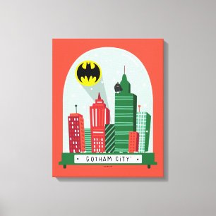 Lienzo Gráfico del globo de nieve Batman Gotham City™