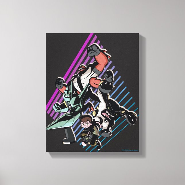 Lienzo Gráfico del grupo Ben 10 Retro Alien (Anverso)