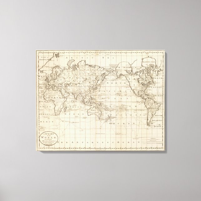 Lienzo Gráfico del mundo (Anverso)