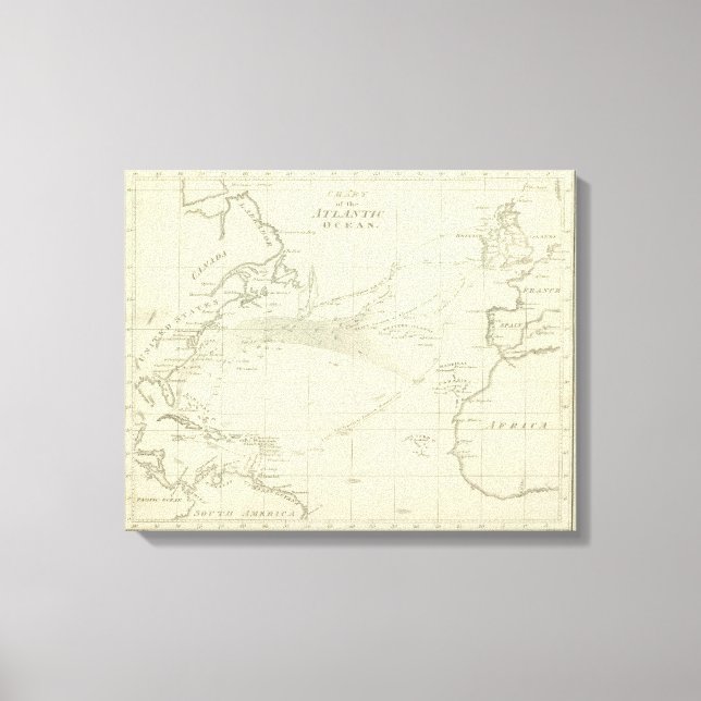 Lienzo Gráfico del Océano Atlántico (Anverso)