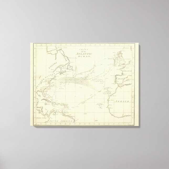 Lienzo Gráfico del Océano Atlántico (Anverso)