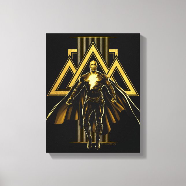 Lienzo Gráfico del pilar triangular del Adam negro (Anverso)