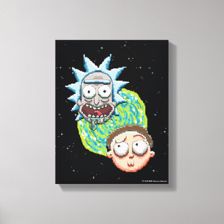 Lienzo Gráfico del portal de la moral y de Rick de Pixelv