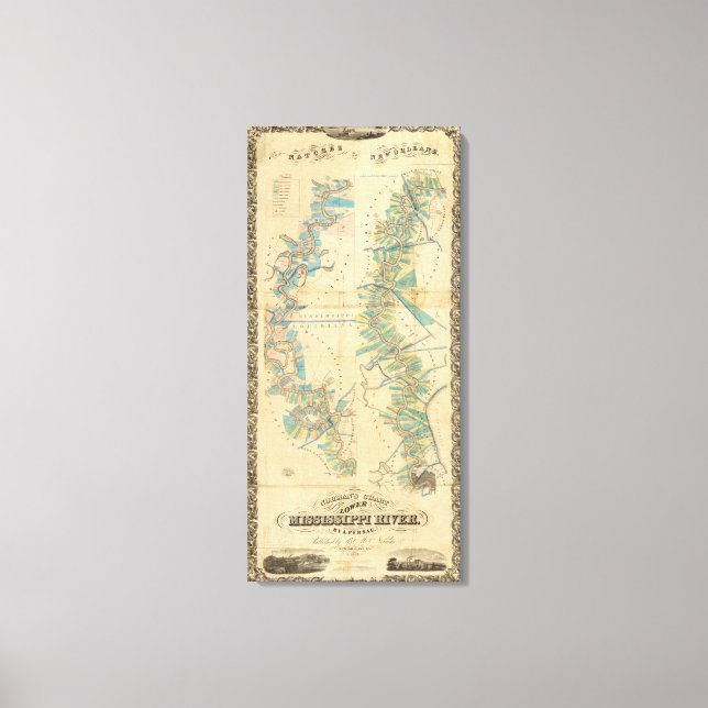 Lienzo Gráfico del río Misisipi Inferior (Anverso)