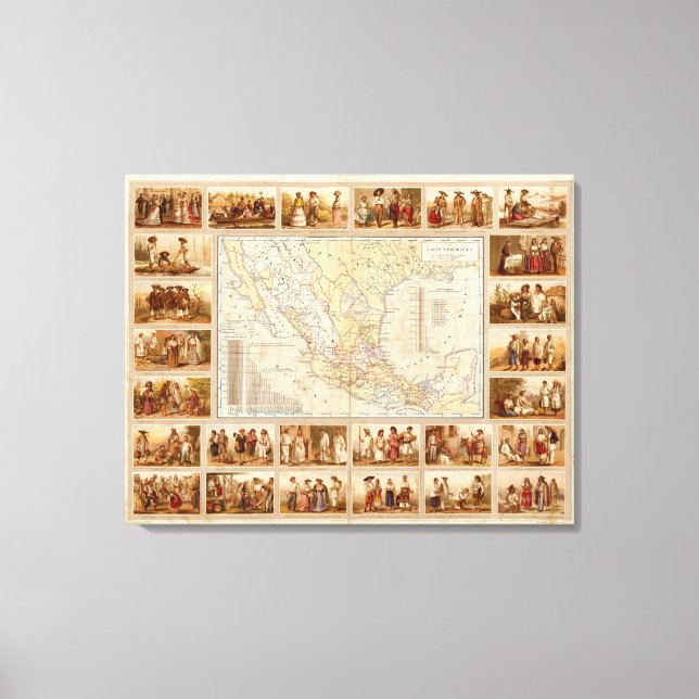 Lienzo Gráfico etnográfico de México (Anverso)