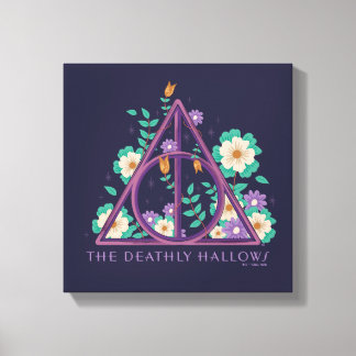 Lienzo Gráfico Floral de las Reliquias de la Muerte