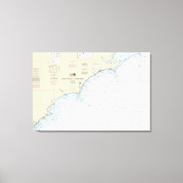 Lienzo Gráfico náutico de Cabo Hatteras a Charleston 1152