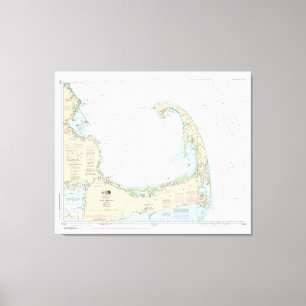 Lienzo Gráfico Náutico de Cape Cod Bay 13246
