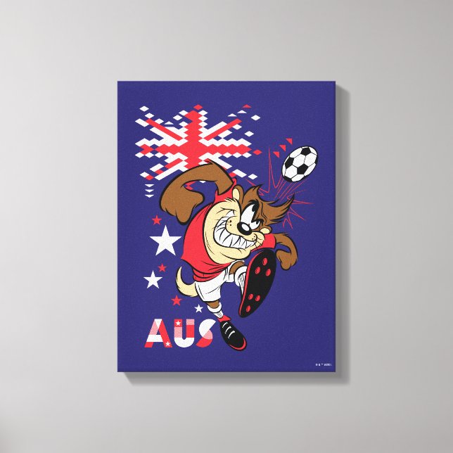 Lienzo Gráficos de fútbol del equipo TAZ™ Australia (Anverso)