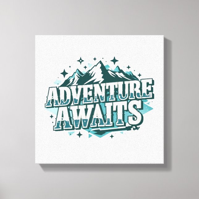 Lienzo Gráficos de Naturaleza Rústica y Senderismo (Anverso)