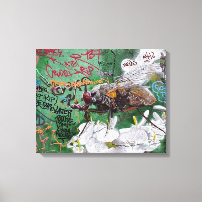 Lienzo Grafiti Canvas insect - (Anverso)