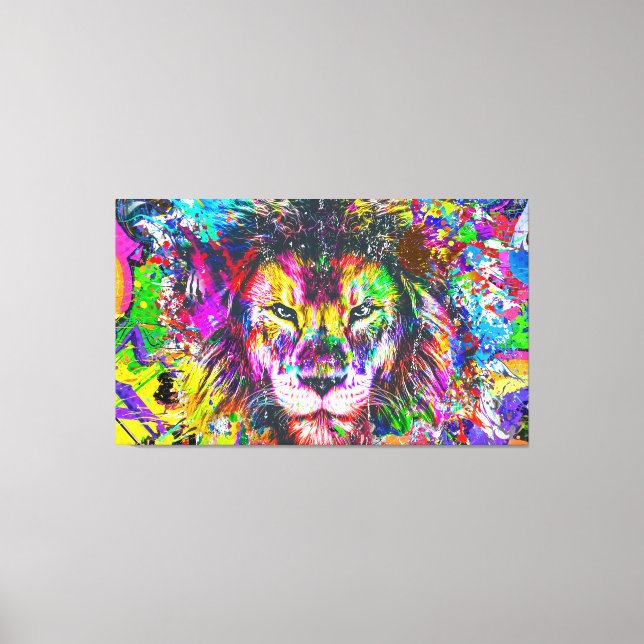 Lienzo Grafitti Lion (Anverso)