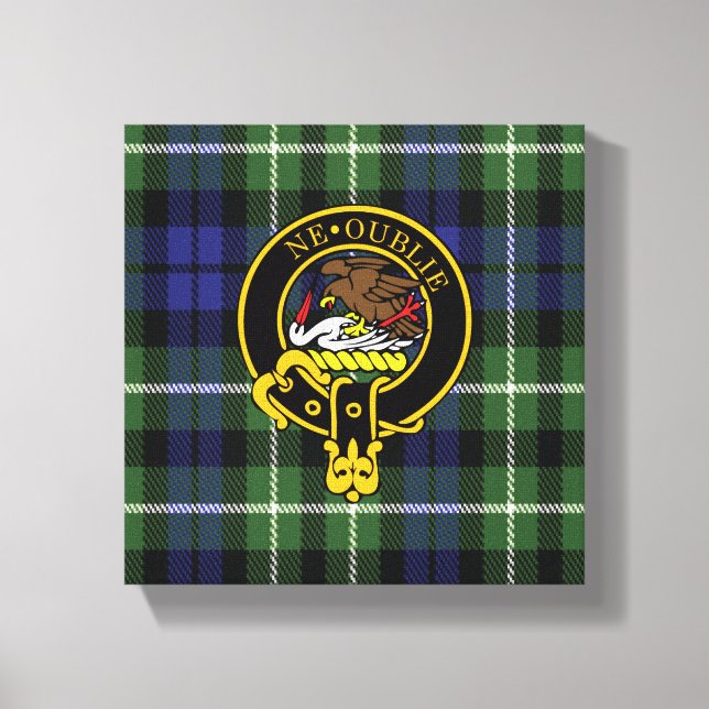 Lienzo Graham Scottish Escudo y Tartan Canvas print (Anverso)