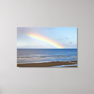 Lienzo Gran arco iris sobre el Océano Pacífico en