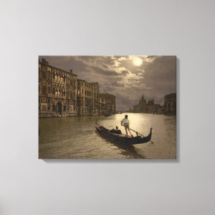 Lienzo Gran Canal por el claro de luna II, Venecia,
