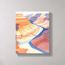 Lienzo Gran Cañón | Pintura de paisaje en acuarela