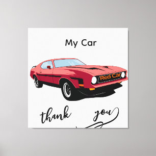 Lienzo Gran Coche Rojo– Mi Diseño de Coche