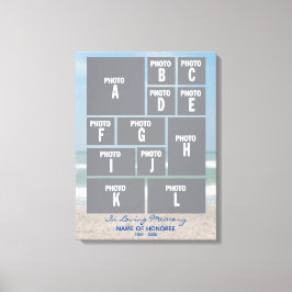 Lienzo Gran Collage de fotos Memorial con Océano