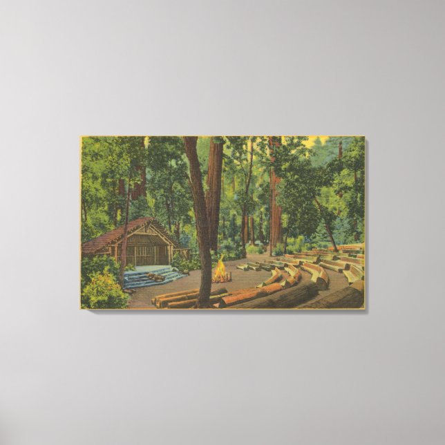 Lienzo Gran Cuenca, California Vista del "Tazón de Fuego  (Anverso)