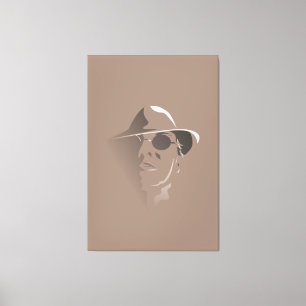 Lienzo Gran dibujo de rostros retro negro y blanco