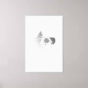 Lienzo Gran dibujo de rostros retro negro y blanco