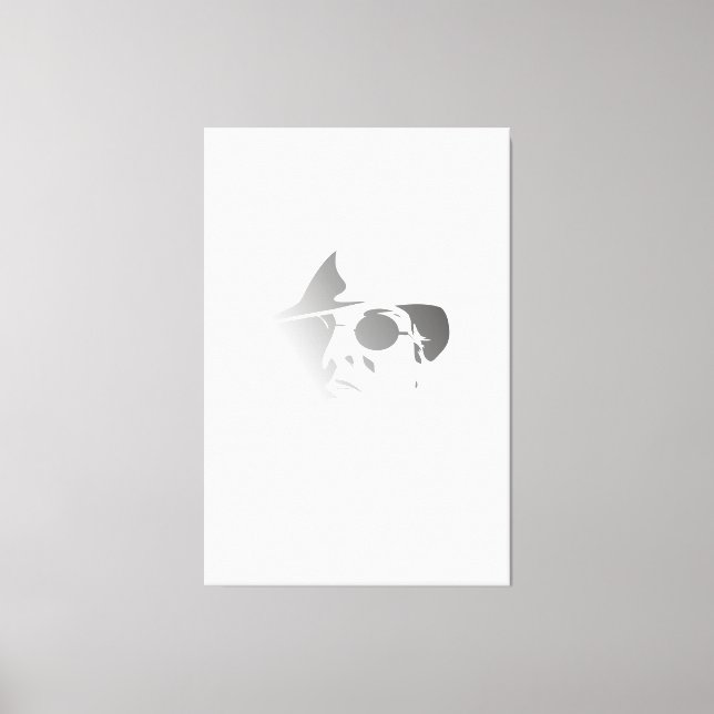Lienzo Gran dibujo de rostros retro negro y blanco (Anverso)