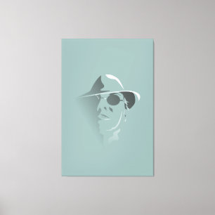 Lienzo Gran dibujo de rostros retro negro y blanco