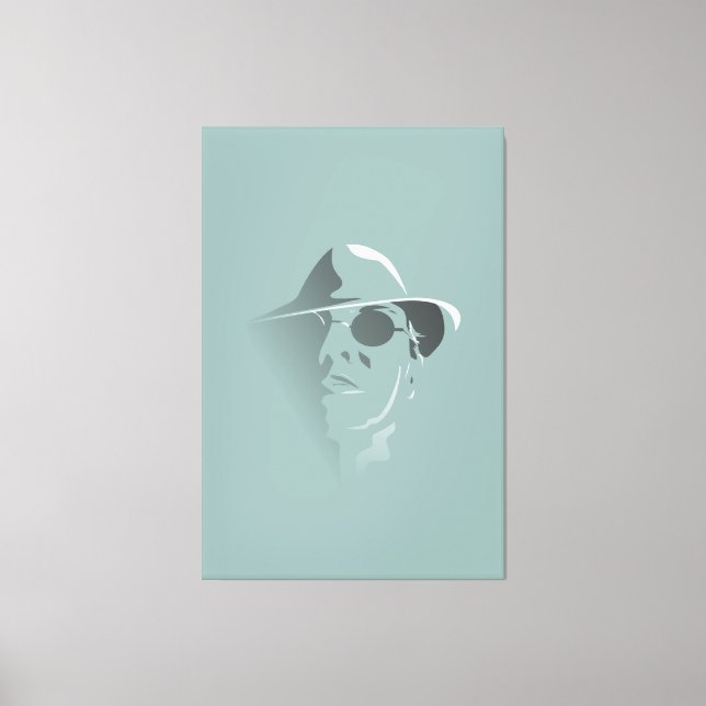 Lienzo Gran dibujo de rostros retro negro y blanco (Anverso)