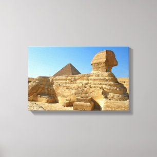 Lienzo Gran Esfinge de Giza con pirámide Khafre - Egipto