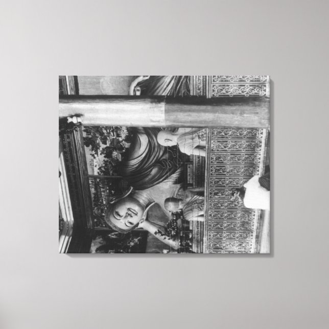 Lienzo Gran estatua de Buda en Tailandia. Fotografía (Anverso)