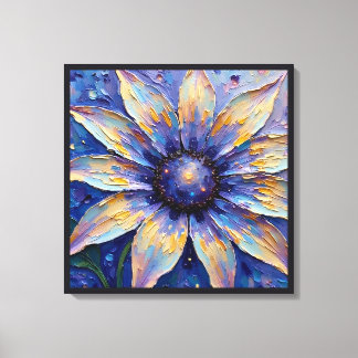 Lienzo Gran Flor Azul Impresionista | Botánica