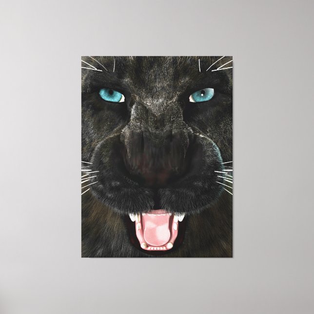 Lienzo Gran Gato Pantera Negra (Anverso)