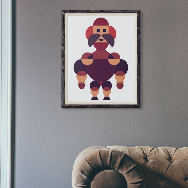 Lienzo Gran Guerrero Muscular Africano (art print modern couch)