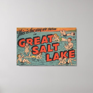 Lienzo Gran Lago Salado, UtahLa Forma En Que Nadamos Utah