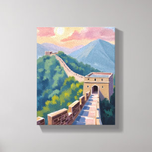 Lienzo Gran Muralla China   Pintura de Viaje