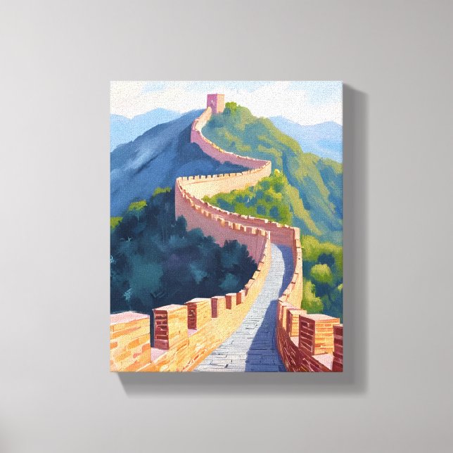 Lienzo Gran Muralla de China Pintura (Anverso)