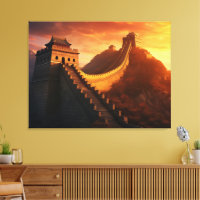 Gran Muralla de China Sunset Canvas Print - Majest