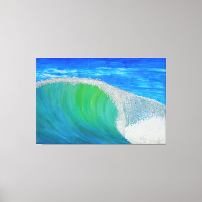 Lienzo Gran ola de barril (Anverso)