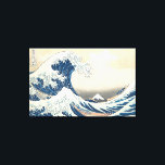 Lienzo Gran ola frente a Kanagawa por Hokusai alrededor d<br><div class="desc">Gran Oleada de Kanagawa por Hokusai alrededor de 1831 ... 35, 59 x 22, 94 x 1, 5 pulgadas ... Azul prusiano. Una de las 36 vistas al Monte Fuji, Japón. La pintura se envuelve alrededor del lienzo, así que hay trabajo en el final. Si prefieres que todo el cuadro...</div>