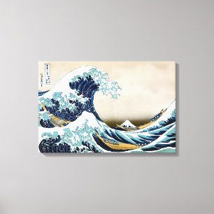 Lienzo Gran ola restaurada frente a Kanagawa por Hokusai