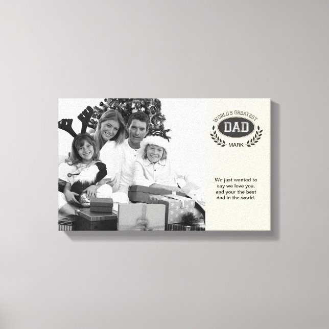 Lienzo Gran papá del mundo (Anverso)