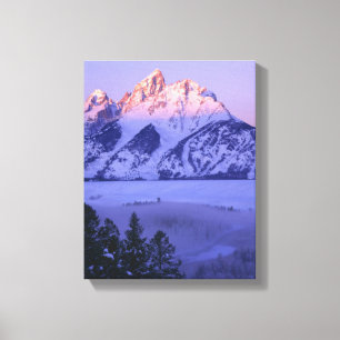 Lienzo GRAN PARQUE NACIONAL TETON, WYOMING. EE.UU. Niebla