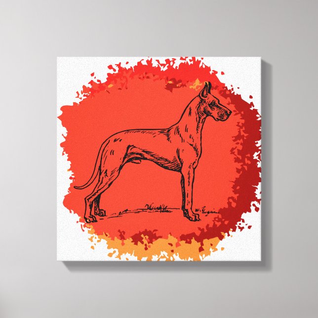 Lienzo Gran perro danés (Anverso)