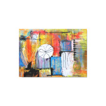 Gran Pintura Acrílica Abstracta