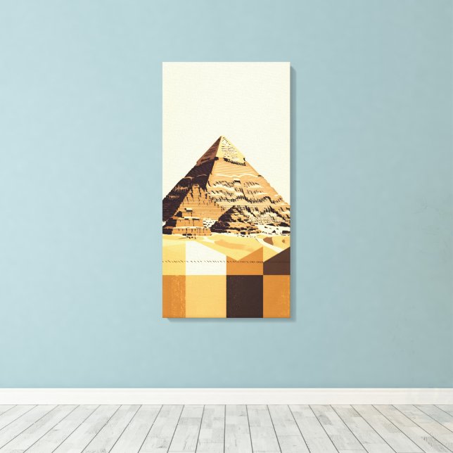 Lienzo Gran Pirámide de Giza (Insitu (piso de madera))