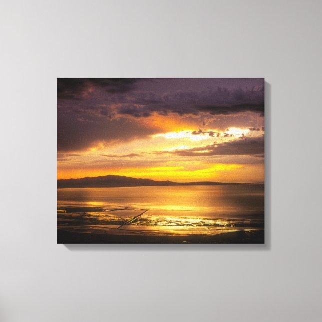 Lienzo Gran Salada Lago Sunset (Anverso)