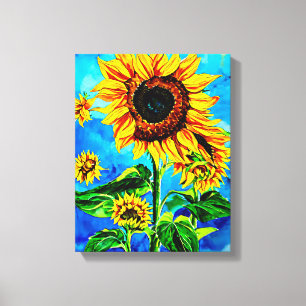 Lienzo Gran Sunflower Watercoloración