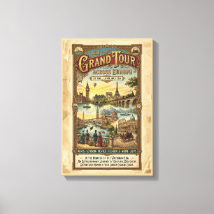Lienzo Gran Tour Vintage por Europa Viajes Victorianos